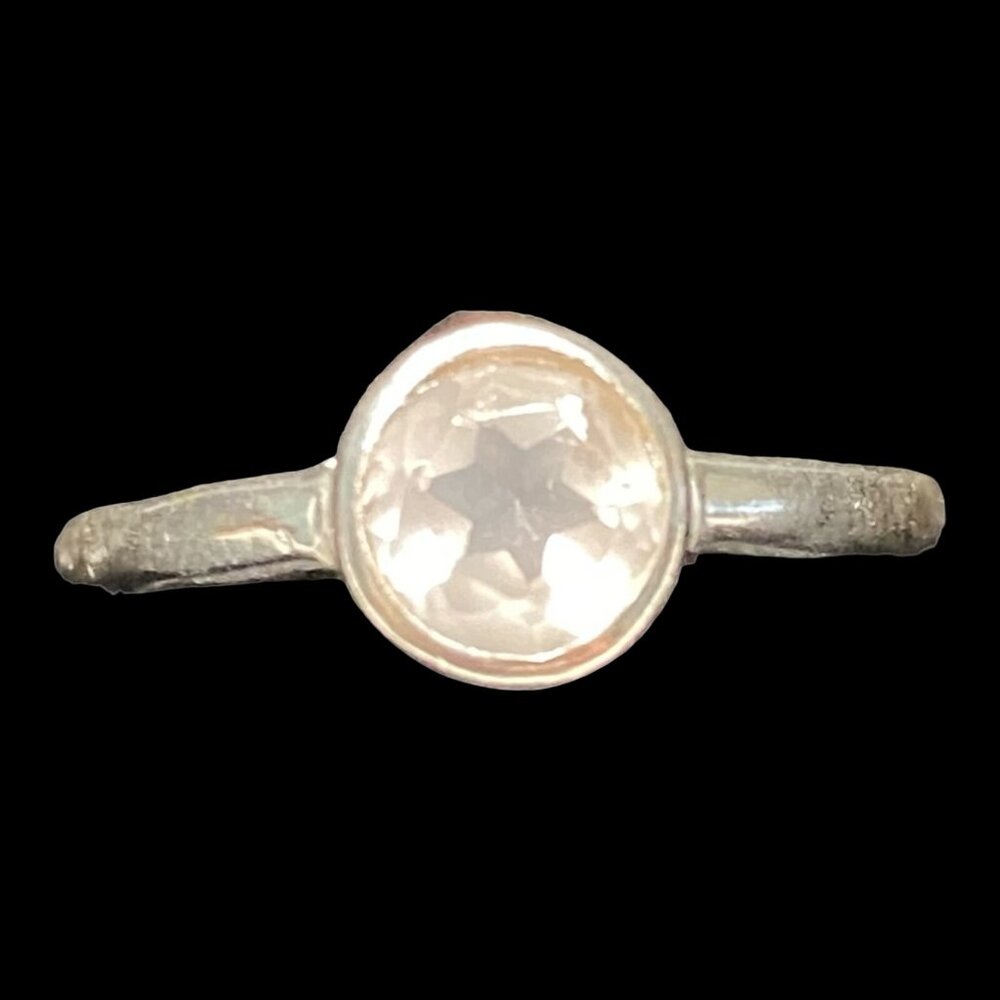 Ring Quartz Size 7.5 Women Sterling Silver 925